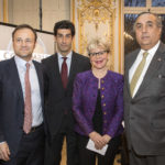 De g. à d. : Pierre Barnabé, COO Big Data & Security de Atos, Angel Melguizo, Chef de l'Unité Amérique Latine, Centre de Développement OCDE, Geneviève des Rivières, Présidente de l'Institut France-Amérique latine et Caraïbes de France-Amériques, et son Excellence M. Federico Renjifo Velez, Ambassadeur de Colombie en France