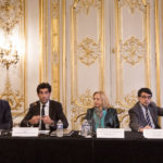 De g. à d. : Michel Kempiski, Dr. Angel Melguizo, SE Mme Marcia Covarrubias, Ambassadeure du Chili en France, et Philippe Farge